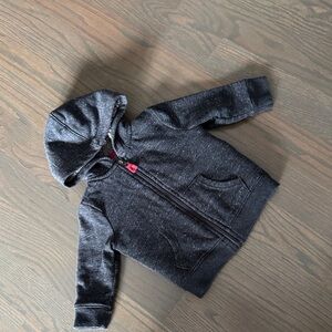 Cat & Jack Charcoal Gray Sherpa Lined Hoodie | 18M